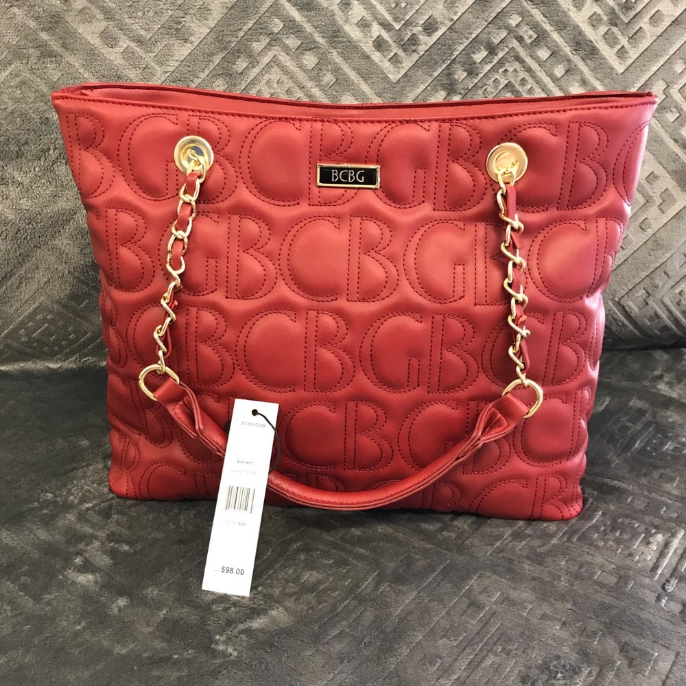 BCBG Charlotte tote ruby.